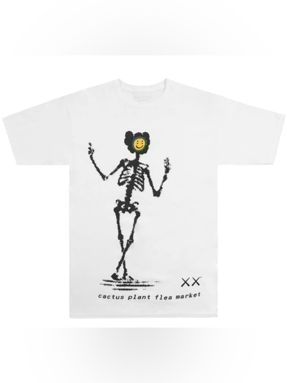 2021 KAWS CPFM CACTUS PLANT FLEA MARKET WHITE/BLACK SKELETON T-SHIRT S M L XXL
